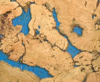 天然浮雕軟木壁材-藍色